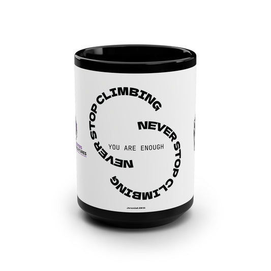 Never Stop Climbing - Jeepers Creatures Mug